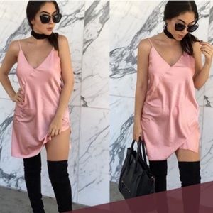 Naked Wardrobe slip dress - black